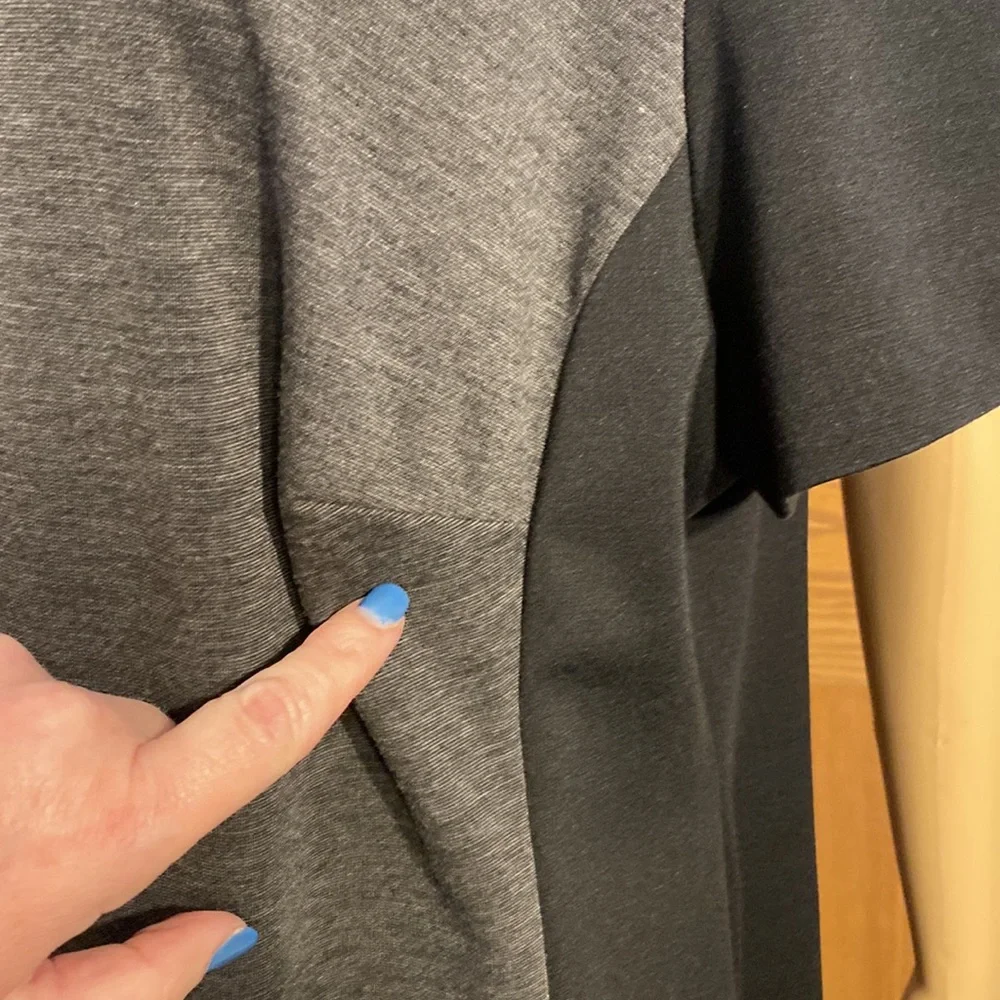 George 3X black and heather gray dress with back kick and long zipper in…